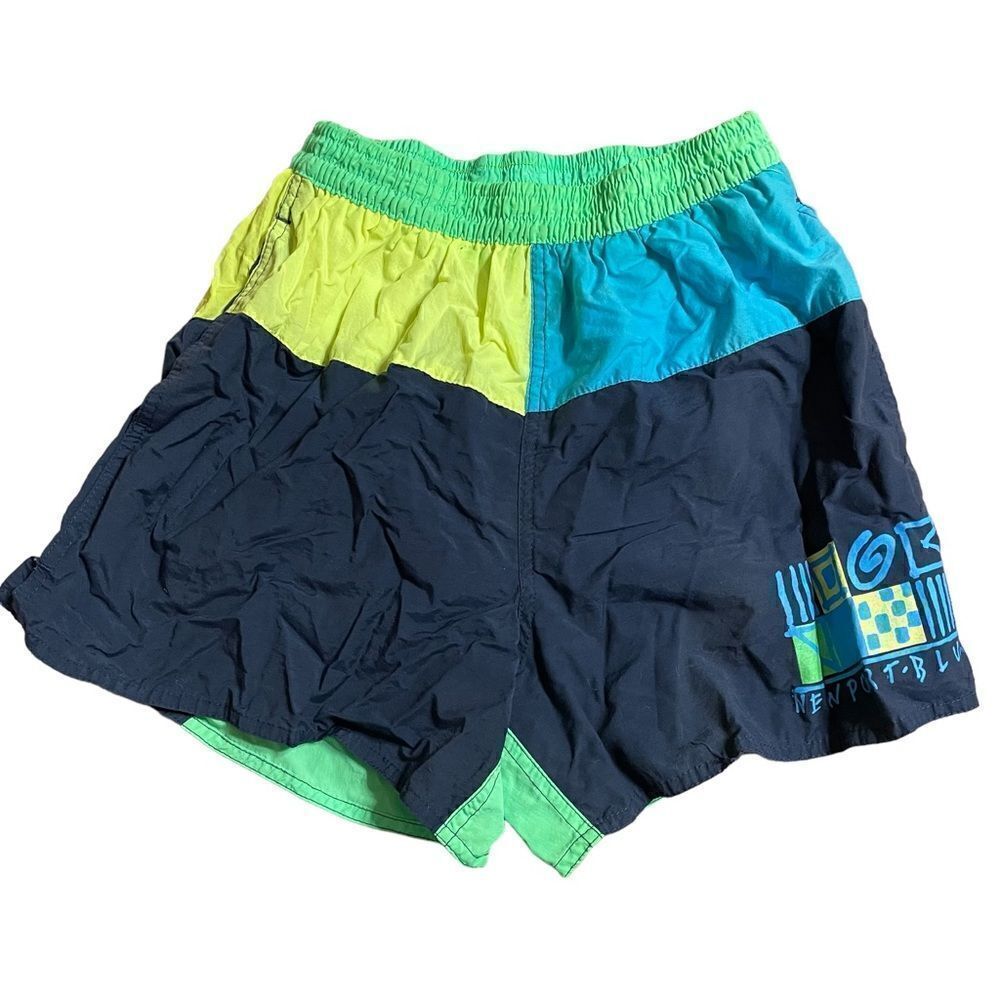 Newport-Blue Color block Swim trunks NWOT